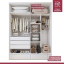 Ver mais imagens de Conjunto 2 Guarda-Roupa 4 Portas 3 Gavetas 100% MDF Urbano