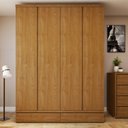 Ver imagem 2 de Conjunto 2 Guarda-Roupa 4 Portas 3 Gavetas 100% MDF Urbano