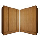 Ver imagem 1 de Conjunto 2 Guarda-Roupa 4 Portas 3 Gavetas 100% MDF Urbano