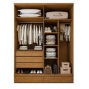 Ver imagem 4 de Conjunto 2 Guarda-Roupa 4 Portas 3 Gavetas 100% MDF Urbano