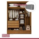 Ver imagem 7 de Conjunto 2 Guarda-Roupa 4 Portas 3 Gavetas 100% MDF Urbano