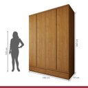 Ver imagem 5 de Conjunto 2 Guarda-Roupa 4 Portas 3 Gavetas 100% MDF Urbano