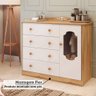 Cômoda de Bebê 120,30cm 1 Porta com Janela e 4 Gavetas 100% Mdf Maya Provençal Espresso Móveis - 7