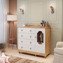 Ver imagem 2 de Cômoda de Bebê 120,30cm 1 Porta com Janela e 4 Gavetas 100% Mdf Maya Provençal Espresso Móveis