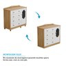 Cômoda de Bebê 120,30cm 1 Porta com Janela e 4 Gavetas 100% Mdf Maya Provençal Espresso Móveis - 6