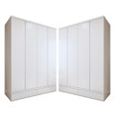 Ver imagem 1 de Conjunto 2 Guarda-Roupa 4 Portas 3 Gavetas 100% MDF Urbano