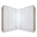 Ver imagem 1 de Conjunto 2 Guarda-roupa 4 Portas 3 Gavetas 100% Mdf Urbano