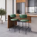 Ver imagem 5 de Conjunto 02 Banquetas Altas Mona Courissimo Verde - Ssx Multicoisas
