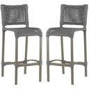 Ver imagem 1 de 2 Banquetas Haiti em Corda Náutica Alumínio Balcão Edícula Trama Original