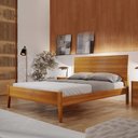 Ver imagem 2 de Conjunto Quarto de Casal Cama Queen Madeira Maciça e 2 Mesas de Cabeceira 2 Gavetas Unique