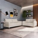 Ver imagem 1 de Conjunto Sofá 2 e 3 Lugares Bipartido Davos Branco Off White