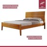 Conjunto Quarto de Casal Cama Queen Madeira Maciça e 2 Mesas de Cabeceira 3 Gavetas Unique - 5