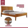 Conjunto Quarto de Casal Cama Queen Madeira Maciça e 2 Mesas de Cabeceira 3 Gavetas Unique - 6