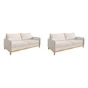 Ver imagem 4 de Conjunto Sofá 2 e 3 Lugares Bipartido Lugano Branco Off White