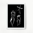 Ver imagem 2 de Quadro Decorativo Minimalista Don Quixote 45x34cm:Madeira preta