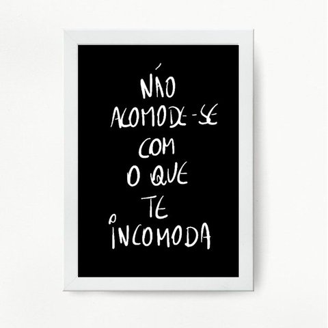 Quadro Decorativo Minimalista Don Quixote 45x34cm:Madeira preta
