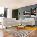 Ver imagem 1 de Conjunto Sofá 2 e 3 Lugares Bipartido Fideris Branco Off White
