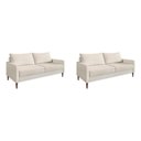 Ver imagem 4 de Conjunto Sofá 2 e 3 Lugares Bipartido Fideris Branco Off White