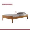 Ver imagem 5 de Conjunto Quarto de Solteiro Cama Madeira Maciça e Mesa de Cabeceira 2 Gavetas com Nicho Unique