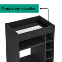 Ver imagem 4 de Aparador Adega Bar 4 Nichos 72x45 Cm Dri 4139 Preto Arly