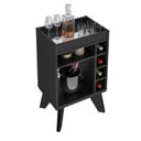 Ver imagem 1 de Aparador Adega Bar 4 Nichos 72x45 Cm Dri 4139 Preto Arly