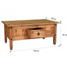 Mesa de Centro com 1 Gaveta 100%madeira maçiça  - 5