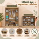 Ver mais imagens de Conjunto de Quarto Flor MP4945 5 Portas 6 Gavetas MDP Amadeirado Multimóveis