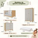 Ver imagem 6 de Conjunto de Quarto Flor MP4945 5 Portas 6 Gavetas MDP Amadeirado Multimóveis