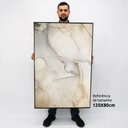 Ver imagem 2 de Quadro Decorativo em Canvas Abstrato Mármore Sofisticado TaColado Moldura Flutuante 4,5cm Freijó 120