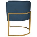 Ver imagem 5 de Poltrona Dália Luxo Moderna Estofada Design Sofisticado com Base de Ferro Dourado Suede