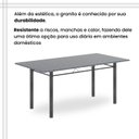 Ver mais imagens de Conjunto de Mesa Retangular 180x75cm Tampo Granito Ocre 8 Cadeiras Lavínea Prata/Botanic Bege/Mart