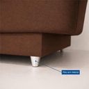Ver imagem 4 de Sofá Cama 3 Lugares Casal Reclinável Suede com Almofadas Marrom