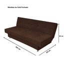 Ver imagem 5 de Sofá Cama 3 Lugares Casal Reclinável Suede com Almofadas Marrom