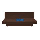 Ver imagem 7 de Sofá Cama 3 Lugares Casal Reclinável Suede com Almofadas Marrom