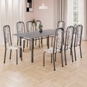 Ver imagem 1 de Conjunto de Mesa Retangular 180x75cm Tampo Granito Ocre 8 Cadeiras Lavínea