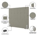Ver imagem 5 de Cabeceira Casal 140cm Design Moderno para Quarto Linea