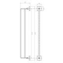 Ver imagem 3 de Porta Toalha De Banho Barra Dupla - Quadrado Em Latão Preto Fosco HB-A0129P Harmony Toalheiro Duplo