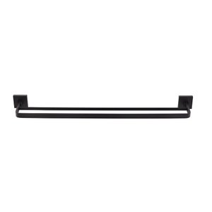Porta Toalha De Banho Barra Dupla - Quadrado Em Latão Preto Fosco HB-A0129P Harmony Toalheiro Duplo 