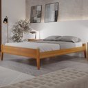 Ver imagem 2 de Conjunto Quarto de Casal Cama em Madeira Maciça e Cômoda 5 Gavetas com Sapateira Unique