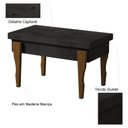 Ver imagem 3 de Recamier Calçadeira Banco Puff Captonê Pés Madeira 0,70 Espanha:preto