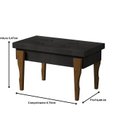 Ver imagem 4 de Recamier Calçadeira Banco Puff Captonê Pés Madeira 0,70 Espanha:preto