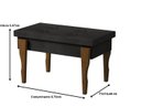 Ver imagem 4 de Recamier Calçadeira Banco Puff Captonê Pés Madeira 0,70 Espanha:preto