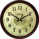 Ver imagem 1 de 6468 084 Relógio Parede Marrom Retrô 35 Cm Silencioso Herweg