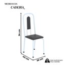 Ver imagem 3 de Cadeiras para Sala de Jantar 6 Unidades Lívia Branco/Preto Liso