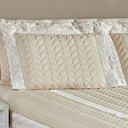 Ver imagem 2 de Kit Colcha Madalene Super King Micropercal 200 Fios 5 Peças - Bege