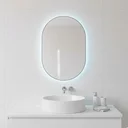 Ver imagem 1 de Espelho Orgânico de Parede com Led Frio Pílula 44x64 Espelho Decorativo para Sala Quarto Banheiro