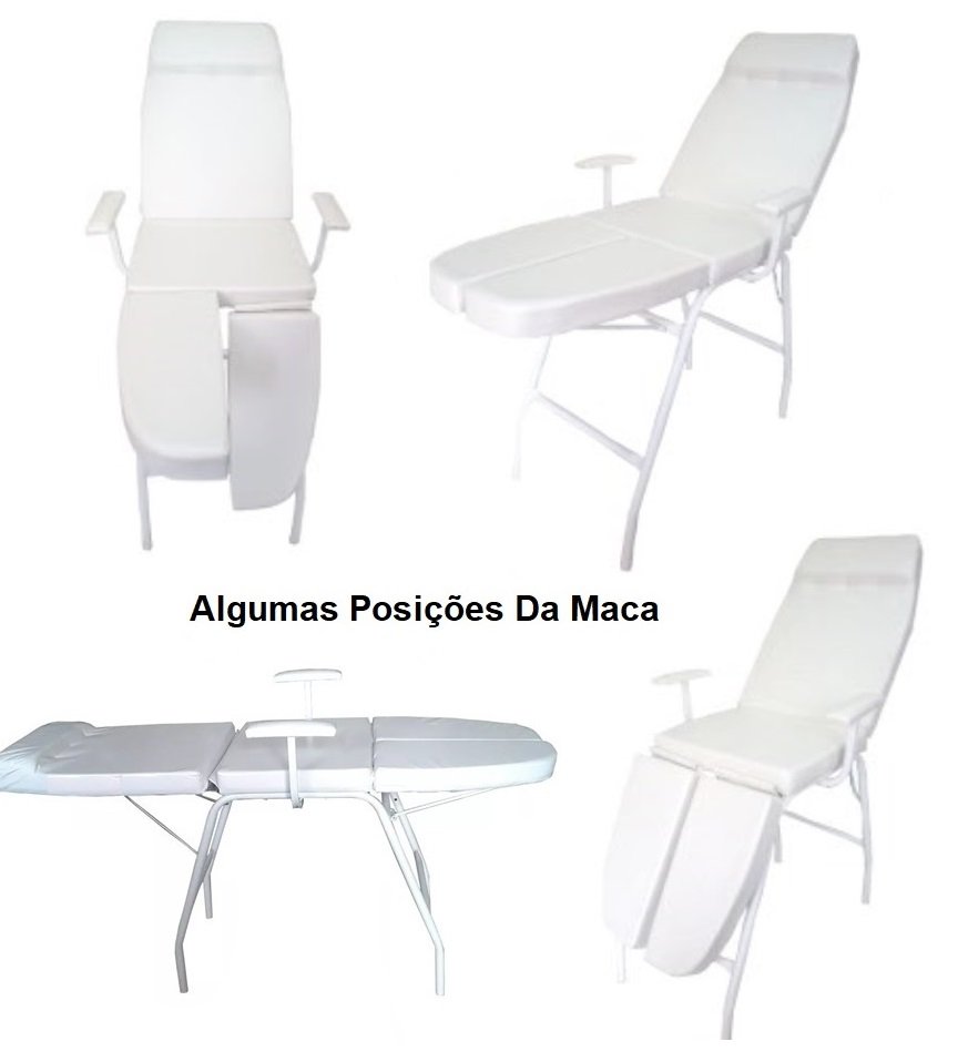 Kit Podologia Cadeira Mecânica Mocho Escada Bandejas Fiscomed Kit Maca 3 Posições para Podologia - 2