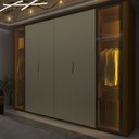 Ver imagem 4 de Guarda Roupa Casal Reflecta Led Innova Naturale Off White - Gelius