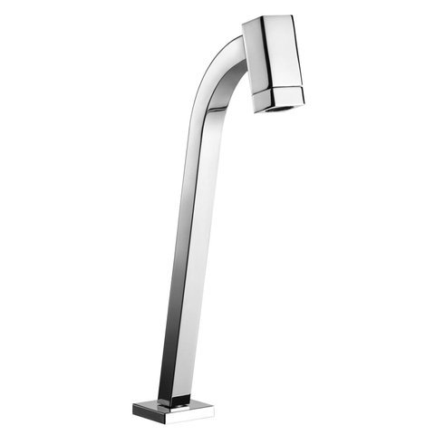 Torneira para Lavatório de Mesa Bica Alta Basic Plus Celite Cinza/Cromado