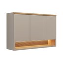 Ver imagem 2 de Aereo 3 Portas 1 Nicho 1.2m c/LED Allure Linea Brasil Cinza/Jequitibá/Gris Fosco
